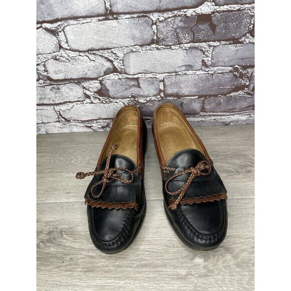 Allen Edmonds Woodstock Brown Black Leather Kiltie Loafers Dress Shoes Men 9.5D main image 6